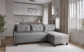 Диван-кровать угловой Киркас серый, ткань рогожка в Урае - uray.ok-mebel.com | фото 2