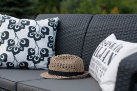 Диван пластиковый Корфу (Corfu love seat) графит в Урае - uray.ok-mebel.com | фото 6