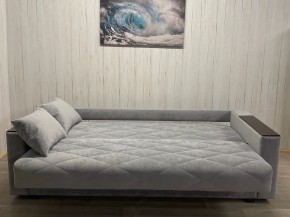 Диван Престиж-15 (НПБ+МДФ) велюр Sensey silver в Урае - uray.ok-mebel.com | фото 3