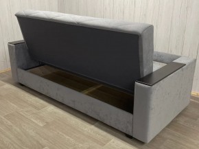 Диван Престиж-15 (НПБ+МДФ) велюр Sensey silver в Урае - uray.ok-mebel.com | фото 4