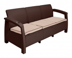 Диван Yalta Premium Sofa 3 Set (Ялта) шоколадный (+подушки под спину) в Урае - uray.ok-mebel.com | фото 2