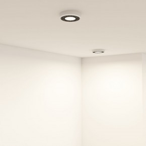 DK2440-WB Встраиваемый светильник DUAL 5+5 Вт, LED 4000K, IP 20, d90mm, белый/черный, алюминий/акрил в Урае - uray.ok-mebel.com | фото