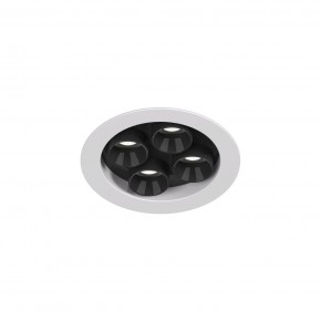 DK2510-WB Встраиваемый светильник SPACE со светодиодом d65 220V 8W 38° 4000К IP20 белый/черный алюминий в Урае - uray.ok-mebel.com | фото 4