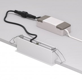 DK2514-WB Встраиваемый светильник SPACE со светодиодом L126mm 220V 10W 38° 4000К IP20 белый/черный алюминий в Урае - uray.ok-mebel.com | фото 3