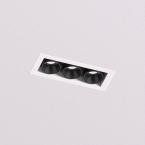 DK2530-WB Встраиваемый светильник SPACE со светодиодом под шпатлевку L69mm 220V 6W 38° 4000К IP20 белый/черный алюминий в Урае - uray.ok-mebel.com | фото