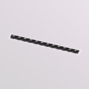 DK2532-WB Встраиваемый светильник SPACE со светодиодом под шпатлевку L240mm 220V 20W 38° 4000К IP20 белый/черный алюминий в Урае - uray.ok-mebel.com | фото