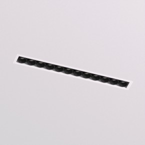 DK2532-WB Встраиваемый светильник SPACE со светодиодом под шпатлевку L240mm 220V 20W 38° 4000К IP20 белый/черный алюминий в Урае - uray.ok-mebel.com | фото 2