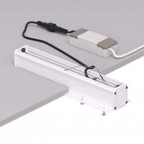 DK2532-WB Встраиваемый светильник SPACE со светодиодом под шпатлевку L240mm 220V 20W 38° 4000К IP20 белый/черный алюминий в Урае - uray.ok-mebel.com | фото 6