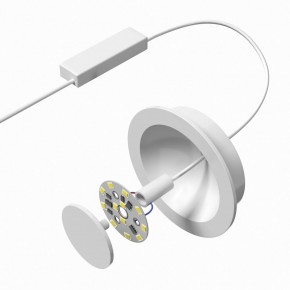 DK2700-WH Встраиваемый светильник, IP 20, 7 Вт, LED 3000, белый, алюминий в Урае - uray.ok-mebel.com | фото 4
