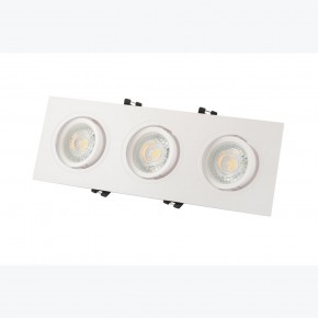 DK3023-WH Встраиваемый светильник, IP 20, 10 Вт, GU5.3, LED, белый, пластик в Урае - uray.ok-mebel.com | фото 3