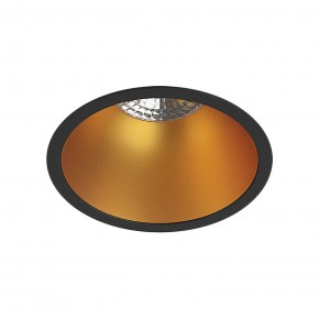 DK3026-BG Встраиваемый светильник, IP 20, 10 Вт, GU5.3, LED, черный/золотой, пластик в Урае - uray.ok-mebel.com | фото