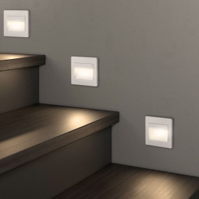 DK3050-WH Светильник встраиваемый в стену, IP 20, LED 3000, 1 Вт, белый, пластик в Урае - uray.ok-mebel.com | фото 6