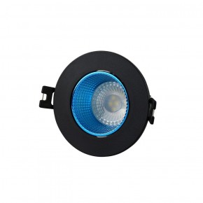 DK3061-BK+СY Встраиваемый светильник, IP 20, 10 Вт, GU5.3, LED, черный/голубой, пластик в Урае - uray.ok-mebel.com | фото