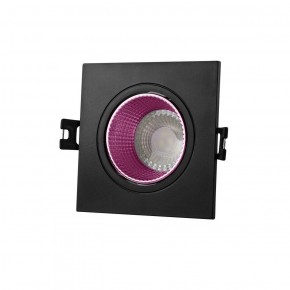 DK3071-BK+PI Встраиваемый светильник, IP 20, 10 Вт, GU5.3, LED, черный/розовый, пластик в Урае - uray.ok-mebel.com | фото 1