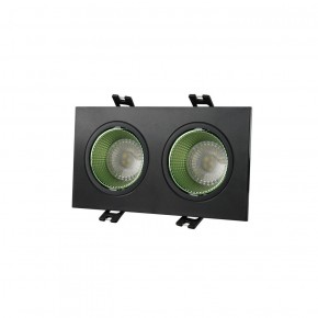 DK3072-BK+GR Встраиваемый светильник, IP 20, 10 Вт, GU5.3, LED, черный/зеленый, пластик в Урае - uray.ok-mebel.com | фото