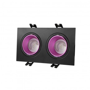 DK3072-BK+PI Встраиваемый светильник, IP 20, 10 Вт, GU5.3, LED, черный/розовый, пластик в Урае - uray.ok-mebel.com | фото