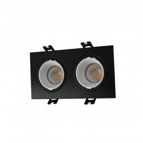 DK3072-BK+WH Встраиваемый светильник, IP 20, 10 Вт, GU5.3, LED, черный/белый, пластик в Урае - uray.ok-mebel.com | фото