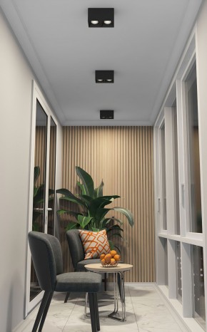 DK3085-BK+CH Светильник накладной IP 20, 10 Вт, GU5.3, LED, черный/хром, пластик в Урае - uray.ok-mebel.com | фото 2