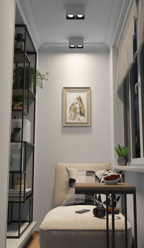 DK3085-WB+WH Светильник накладной IP 20, 10 Вт, GU5.3, LED, бело-черный/белый, пластик в Урае - uray.ok-mebel.com | фото 2