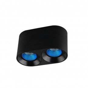 DK3096-BK+CY Светильник накладной IP 20, 10 Вт, GU5.3, LED, черный/голубой, пластик в Урае - uray.ok-mebel.com | фото