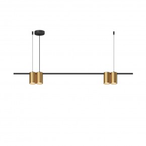 DK4061-BK+SG Подвесной светильник ORBIT, IP20, 4xGU10 LED до 15 Вт, черный + сатинированное золото, алюминий в Урае - uray.ok-mebel.com | фото 3