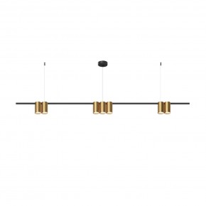 DK4063-BK+SG Подвесной светильник ORBIT, IP20, 7xGU10 LED до 15 Вт, черный + сатинированное золото, алюминий в Урае - uray.ok-mebel.com | фото 3