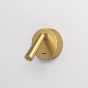 DK5072-SB Бра SHINE WALL со светодиодом, D104*H68, IP20, 3000К, 3W, RA?90, сатинированная латунь, алюминий в Урае - uray.ok-mebel.com | фото 2