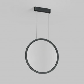 DK6606-BK Подвесной вертикальный светильник Veil со светодиодом H1700 d600 220V 48W 3000-6000K IP20 черный алюминий в Урае - uray.ok-mebel.com | фото 2