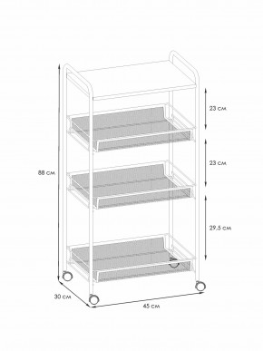 Э 357 С Этажерка "Ладья 34КС" Серый в Урае - uray.ok-mebel.com | фото 2