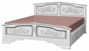 ЕЛЕНА Кровать из массива 1400 с 2-мя ящиками  в Урае - uray.ok-mebel.com | фото