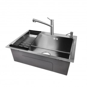 EMB-119 Satine  PROMO (Мойка, Смеситель, Дозатор, Корзина) в Урае - uray.ok-mebel.com | фото