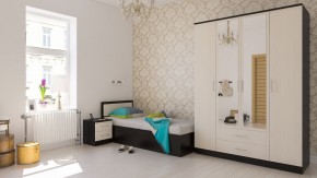 Фиеста Кровать 0900, цвет венге/дуб лоредо, ШхГхВ 93,5х203,5х80 см., сп.м. 900х2000 мм., без матраса, основание есть в Урае - uray.ok-mebel.com | фото 5