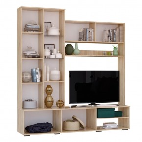 ФЛАЙ Центральная секция ЦС-01 (дуб сонома/белый) в Урае - uray.ok-mebel.com | фото 3