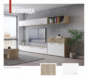 ФЛОРИДА Гостиная (модульная) дуб серый/белый в Урае - uray.ok-mebel.com | фото