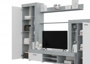 Гостиная Дельта (Бетон/Белый) в Урае - uray.ok-mebel.com | фото 2