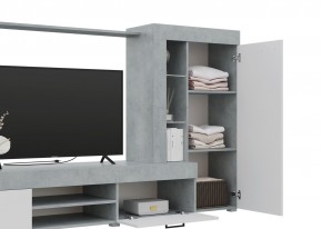 Гостиная Дельта (Бетон/Белый) в Урае - uray.ok-mebel.com | фото 3