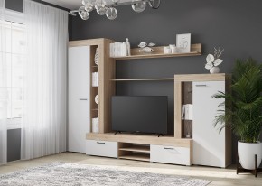 Гостиная Дельта (Сонома/Белый) в Урае - uray.ok-mebel.com | фото 3