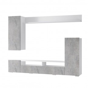 Гостиная Диаманд (белый/цемент светлый) в Урае - uray.ok-mebel.com | фото 2