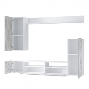 Гостиная Диаманд (белый/цемент светлый) в Урае - uray.ok-mebel.com | фото 3