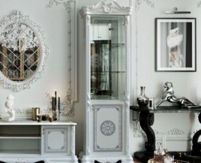 Гостиная Грация (комплект) белый/серебро в Урае - uray.ok-mebel.com | фото 3