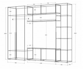 Гостиная Норден (Дуб Крафт белый) в Урае - uray.ok-mebel.com | фото 4