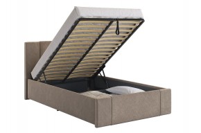 ХЛОЯ Кровать 1200 с ПМ (латте велюр) в Урае - uray.ok-mebel.com | фото
