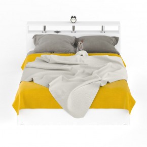 Камелия Кровать 1600, цвет белый, ШхГхВ 163,5х217х78,2 см., сп.м. 1600х2000 мм., без матраса, основание есть в Урае - uray.ok-mebel.com | фото