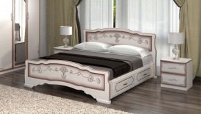 КАРИНА-6 Кровать из массива  (Дуб молочный) с 2-мя ящиками в Урае - uray.ok-mebel.com | фото