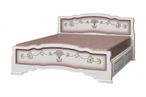 КАРИНА-6 Кровать из массива  (Дуб молочный) с 2-мя ящиками в Урае - uray.ok-mebel.com | фото 2