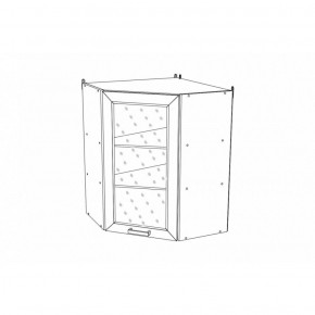 КГ "Агава" ВВУС550 Шкаф навесной угловой h 900 Лиственница темная в Урае - uray.ok-mebel.com | фото
