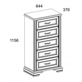 Комод 5S, MONAKO, цвет Сосна винтаж/дуб анкона в Урае - uray.ok-mebel.com | фото 2