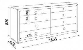 Комод большой Глэдис М27 (Дуб Золотой/Цемент светлый) в Урае - uray.ok-mebel.com | фото 2