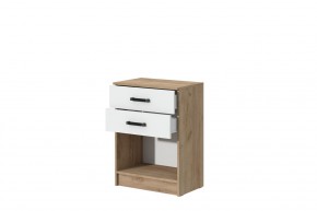 Комод Эконом (Дуб крафт золотой/Белый текстурный) в Урае - uray.ok-mebel.com | фото 2