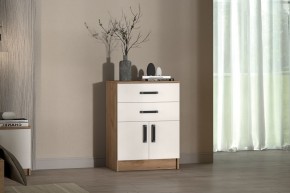 Комод Эконом (Дуб крафт золотой/Белый текстурный) в Урае - uray.ok-mebel.com | фото 3